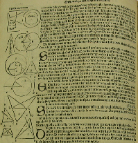 Page from Summa de arithmetica geometria, proporzioni et proporzionalita at the Libarary for Humanitities and Social Sciences at the Kobe University. (Click on the image to view the full page opening.)